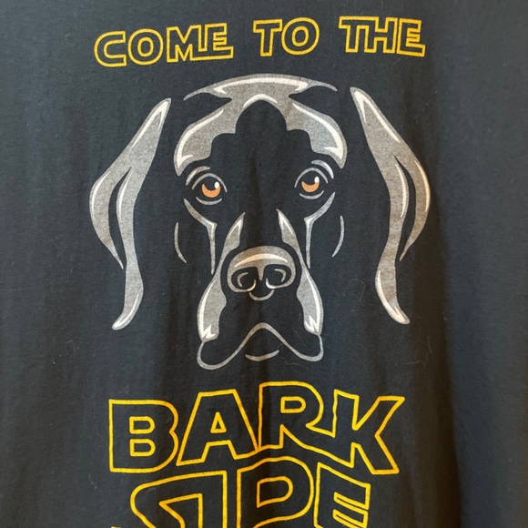 Adult Medium Dog Lover T-Shirt Come to the Bark Side humor funny shirt - Picture 4 of 4